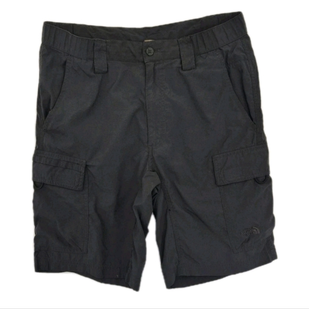 The North Face Men's Shorts Gray Nylon Cargo Hiking Lightweight Sporty Size S